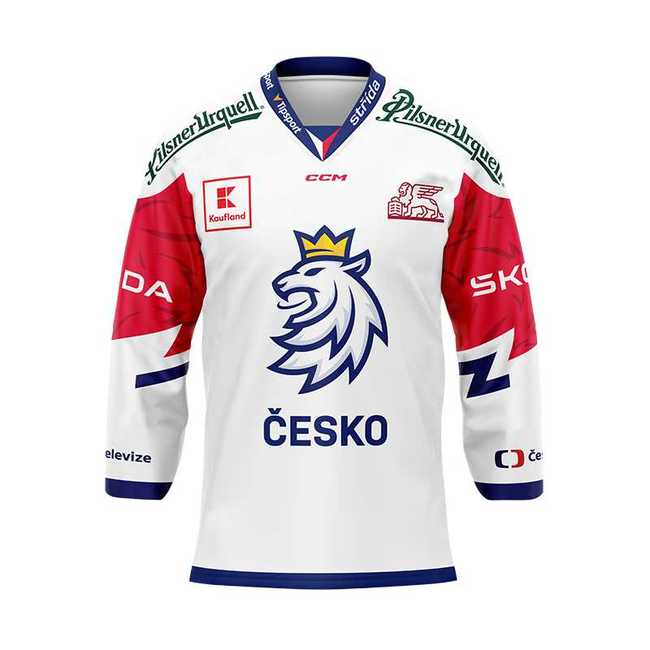 Dres originál logo lev Český hokej bílý