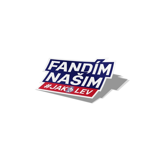 Car sticker Fandím našim #jakolev CH Czech Hockey