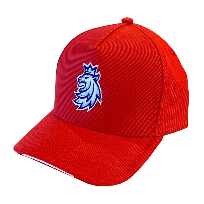 Red cap for kids with embroidered logo CH Czech Hockey