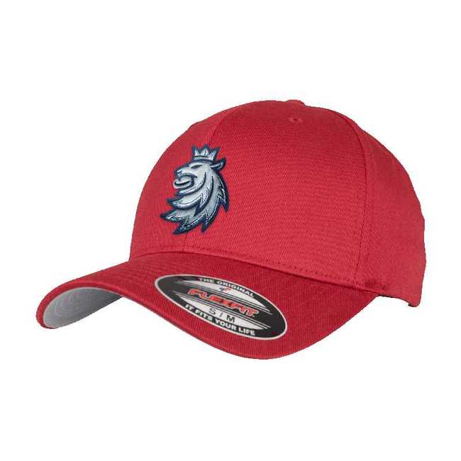 Red cap for kids Wooly logo lev CH Czech Hockey