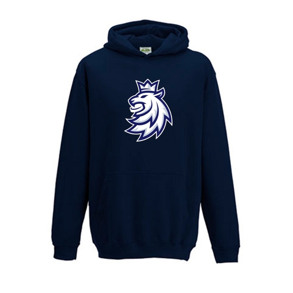 Kid's hoodie logo lion CH navy Czech Hockey