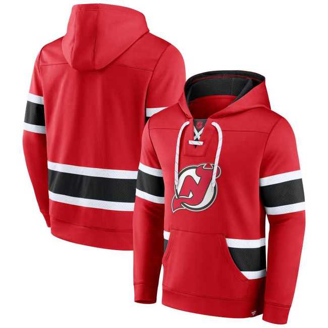 Mikina pánská NJD Mens Iconic NHL Exclusive Pullover Hoodie New Jersey Devils
