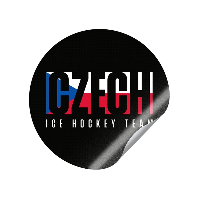 Sticker rounded Flag CH Czech Hockey