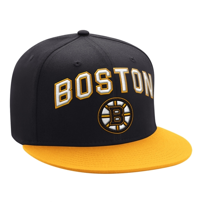 Cap BOS snapback faceoff flat brim Boston Bruins